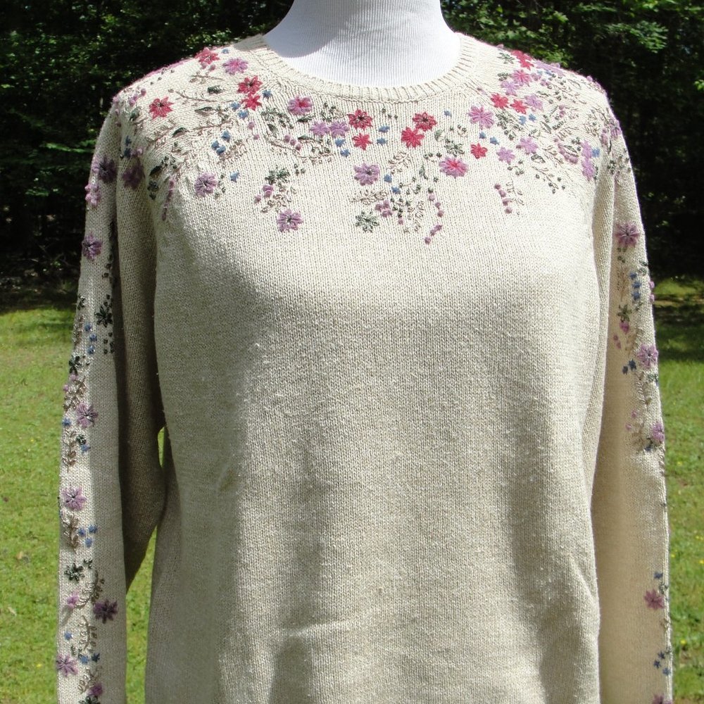 Vintage Classic Elements Embroidered Long Sleeve S